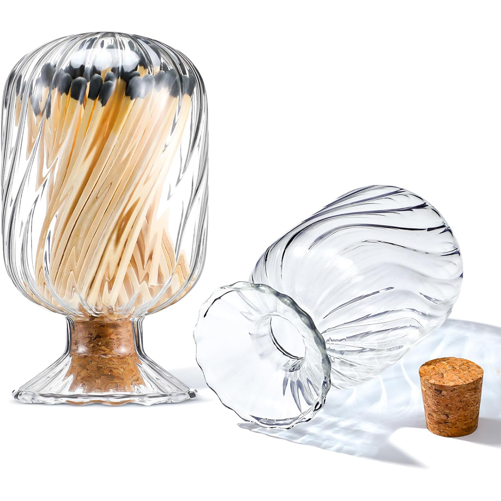 Candle Supplies Glass Jars - Helixförmige Glaspassungen Cloche, dekoratives Glas, passend