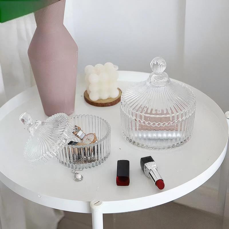 Candle Supplies Glass Jars - Transparente Kerzengläser mit Deckel Jurten-Glasgefäß Hochzeits-Bonbonglas