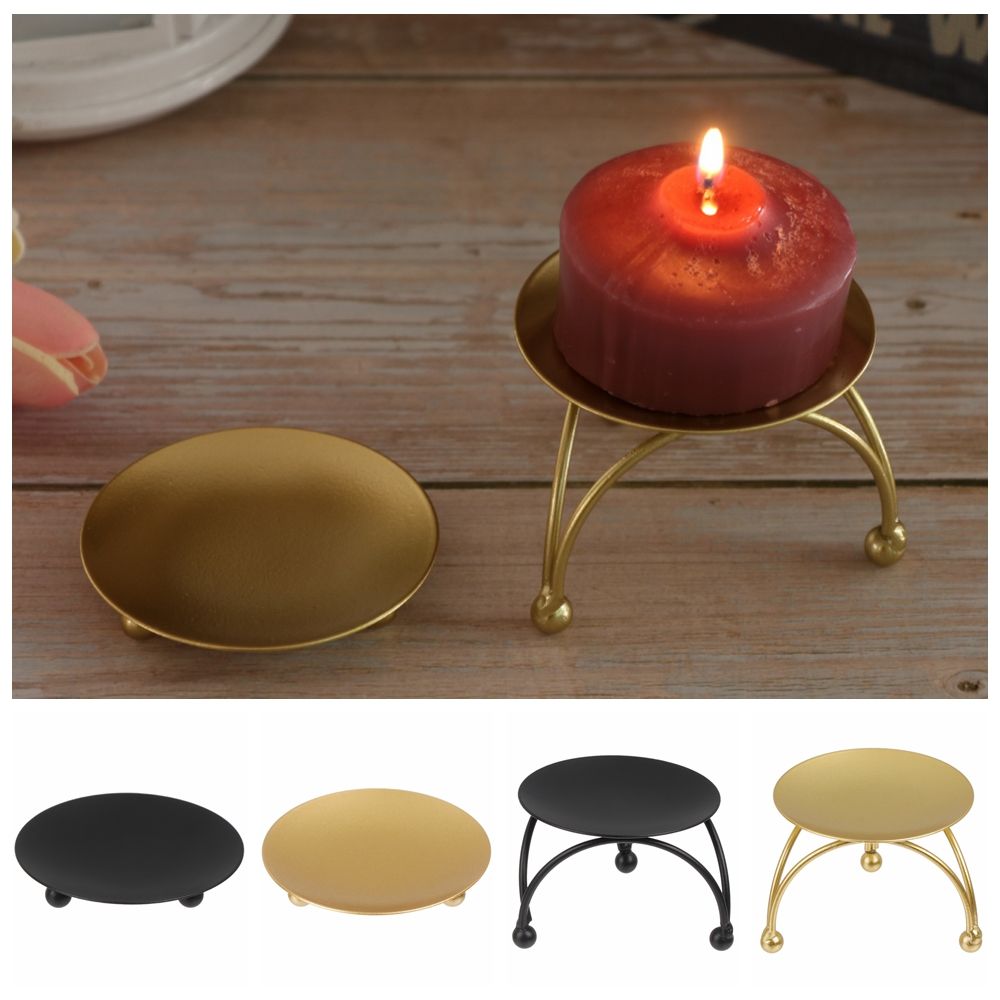 Candle Supplies Europe - Kerzenhalter im nordischen Stil Schwarz gold