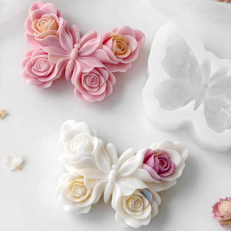 Candle Supplies To Make Candles - DIY Rosen-Schmetterling Silikonform Handgemachte Aroma-Kerzen Gips