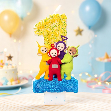 Candle Supplies Bulk - Teletubbies-Themen-Wachskerzen Vierfarbiges Kerzen-Set für Kleinkinder Erster