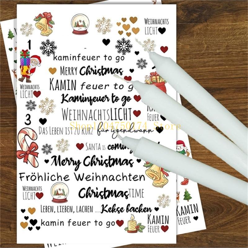 Weihnachtskerzen-Aufkleber für – Candle Supplies For Sale Bewertung und Preis