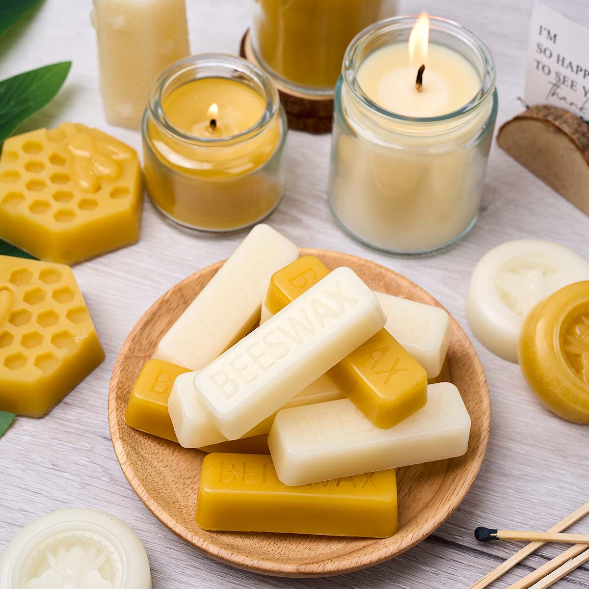 1 Stück/5 Stück Gelbe Weiße Bi – Candle Supplies Bulk Bewertung und Preis
