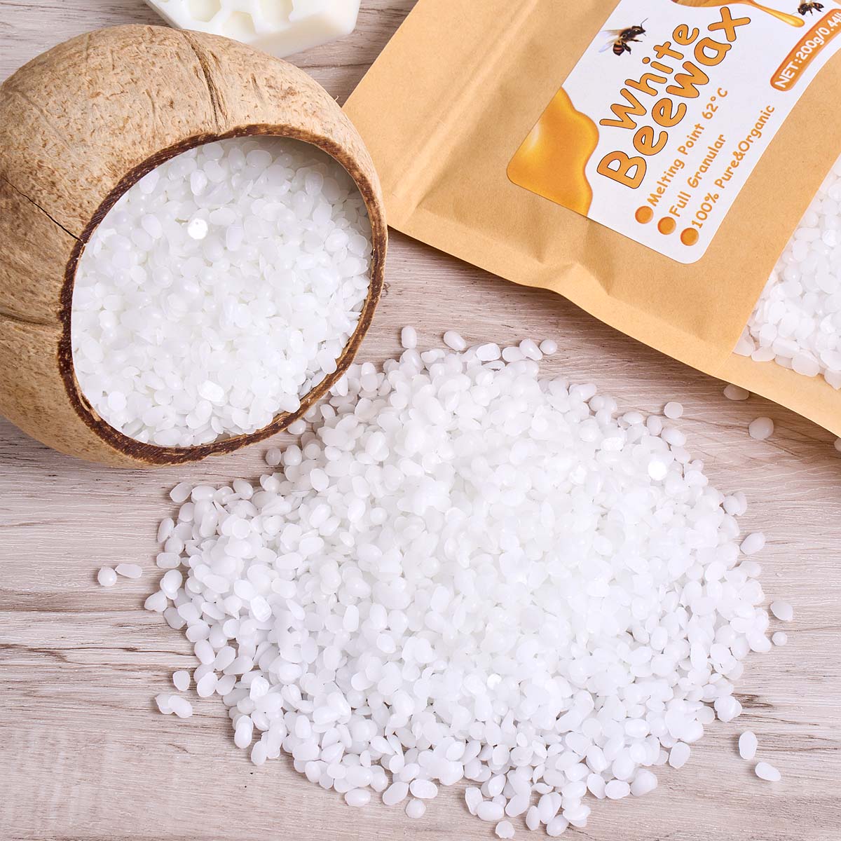 1000 g weißes Bienenwachs, DIY – Candle Supplies Bulk Bewertung und Preis