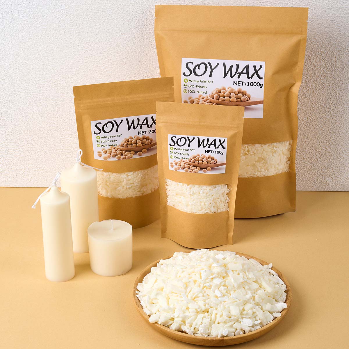 1 Pfund reinweißes Sojawachs f – Candle Supplies To Make Candles Bewertung und Preis