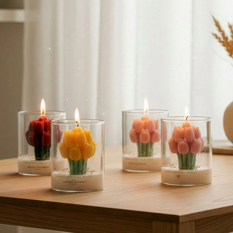 Tulpenkerze im Glasgefäß Dekor – Candle Supplies Glass Jars Bewertung und Preis